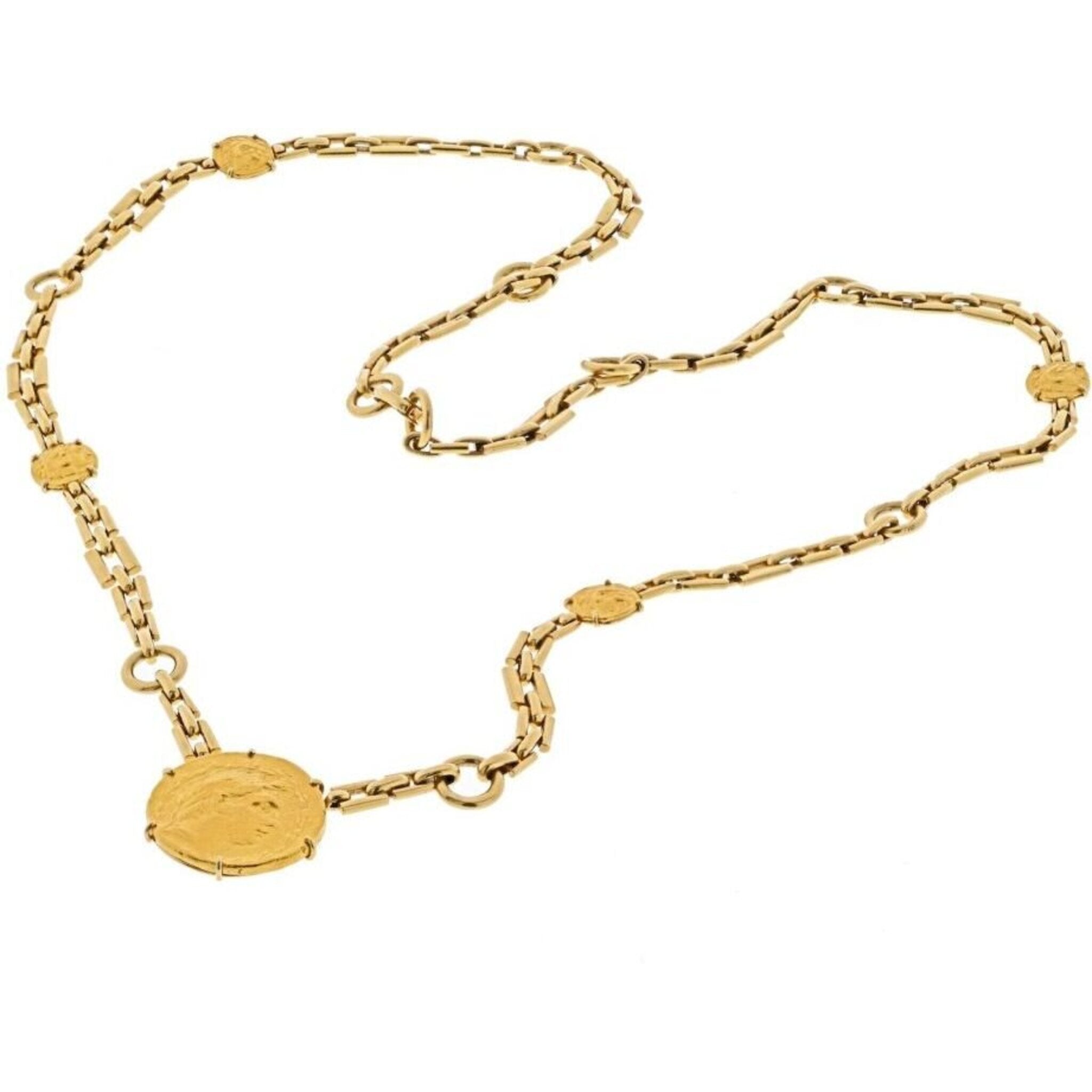 18K Gold Coin Necklace