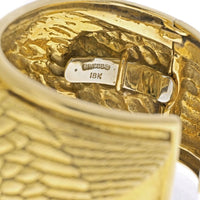 David Webb - 18K Yellow Gold Double Head Eagle Cuff Bracelet