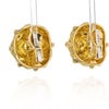 David Webb - 18K Yellow Gold Geodesic Earrings