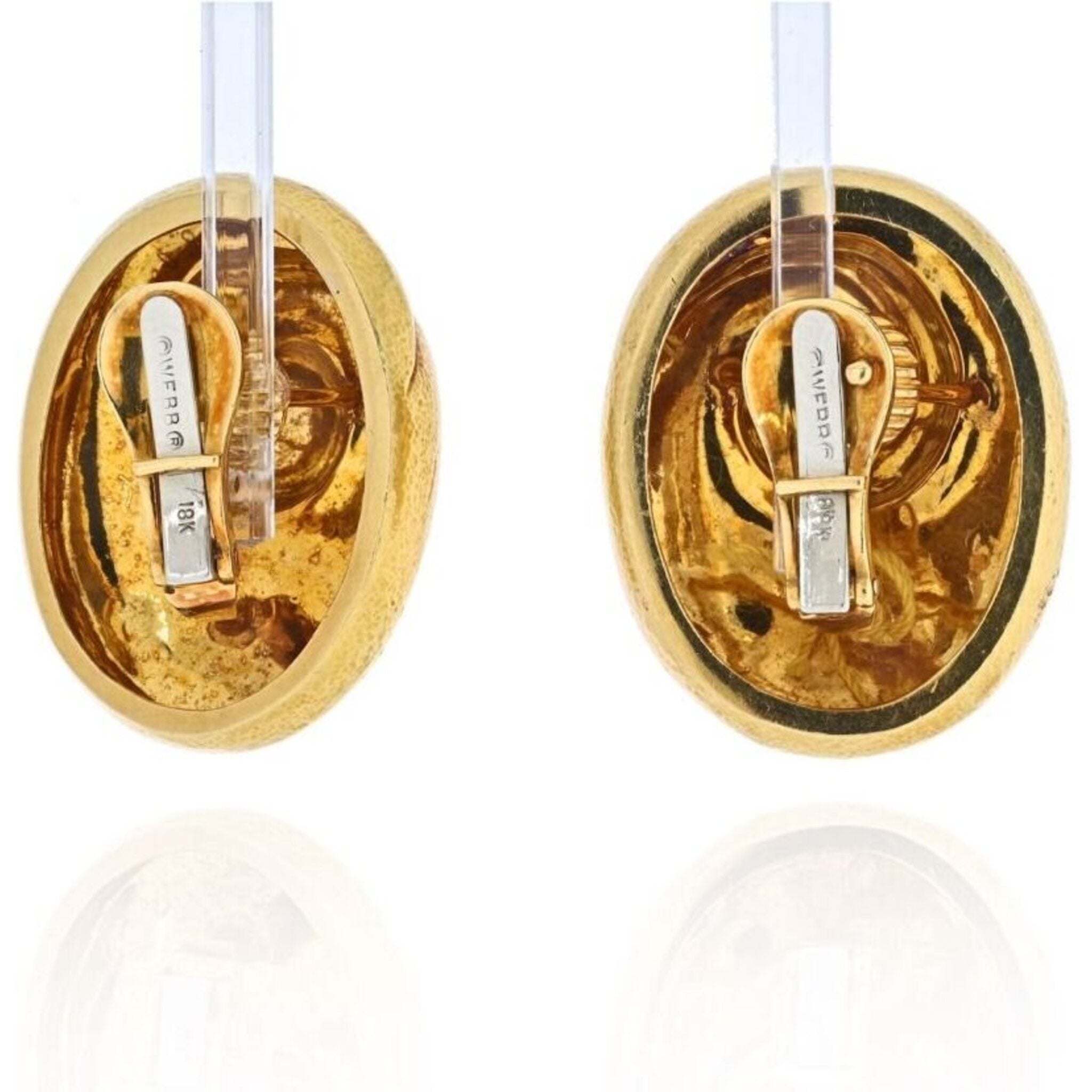 Sterling silver with 24k vermeil huggie earrines featuring g | Hudson  Valley Goldsmith | New Paltz, NY