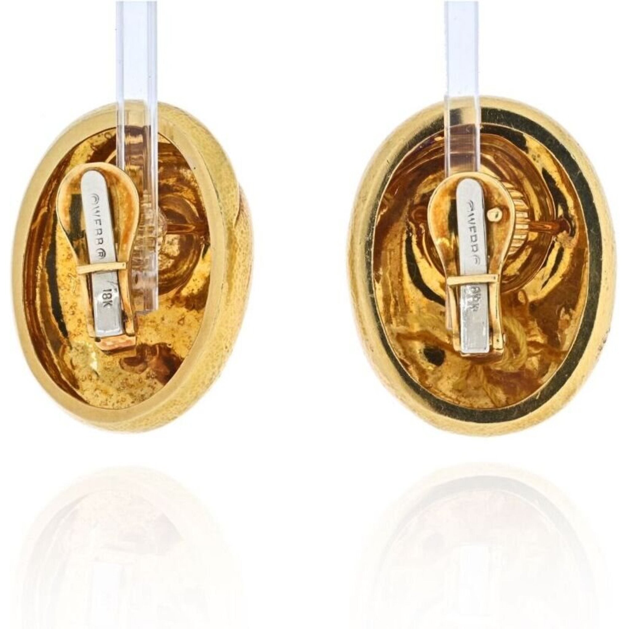 18K Yellow Gold Spiral Hoop Earrings | Essence Collection | Cadar
