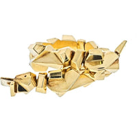 David Webb - 18K Yellow Gold Ski Slope Nugget Diamond Bracelet