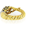 David Webb - 18K Yellow Gold Spotted Leopard Diamond Bangle Bracelet