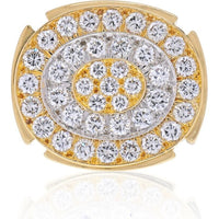 David Webb - Bold Large Yellow Gold Diamond Chunky Cluster Ring