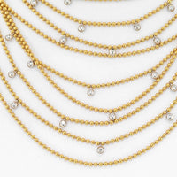 David Webb - Cartier Draperie De Decollete 18K Yellow Gold Necklace of 34 Rows of Beads