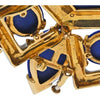 David Webb - Platinum & 18K Yellow Gold Blue Lapis Lazuli And White Enamel Brooch