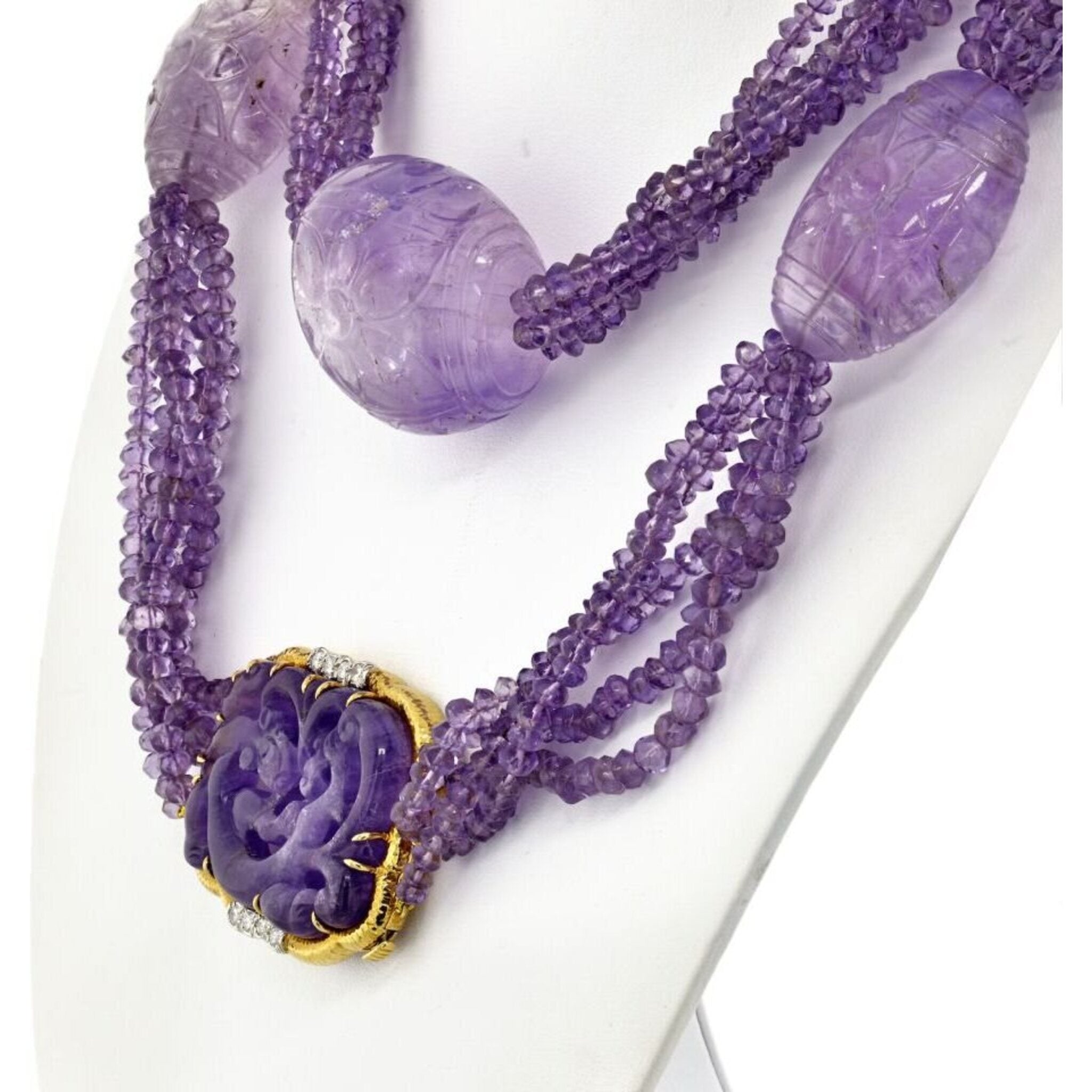 Purple Football Helmet Necklace with Mardi Gras Beads