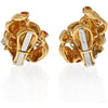 David Webb Platinum & 18K Yellow Gold Diamond And Citrine Clip On Earrings