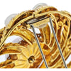 David Webb - Platinum & 18K Yellow Gold Diamond And Pearl Circular Openwork Brooch