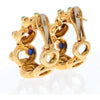 David Webb - Platinum & 18K Yellow Gold Diamond, Sapphire, Emerald And Ruby Hoop Earrings