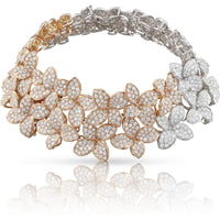 Pasquale Bruni  - Garden Goddess Bracelet in 18k White and Rose Gold with White and Champagne Diamonds