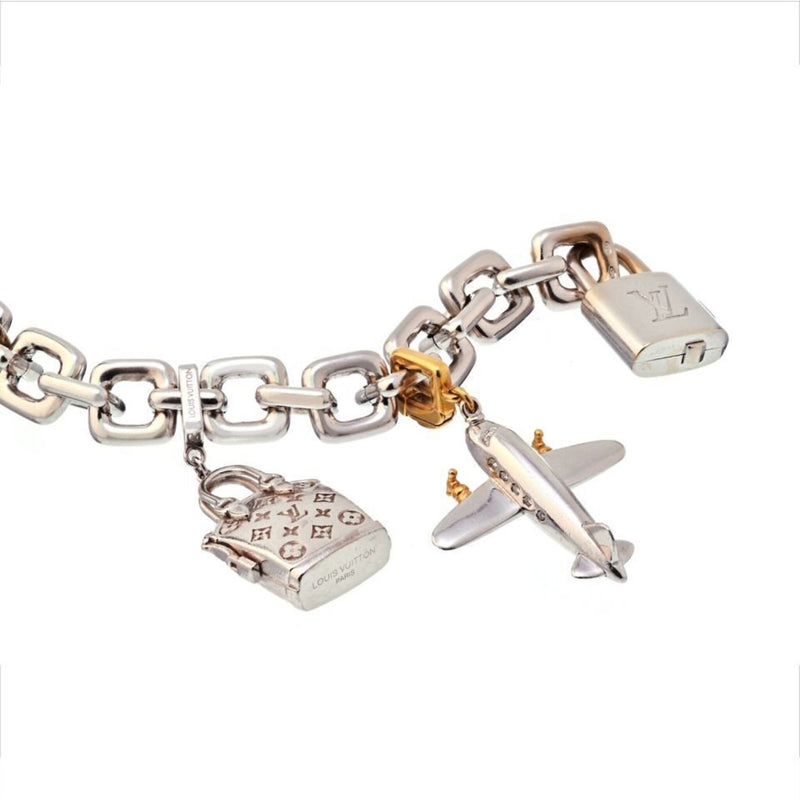 silver louis vuitton charm bracelet