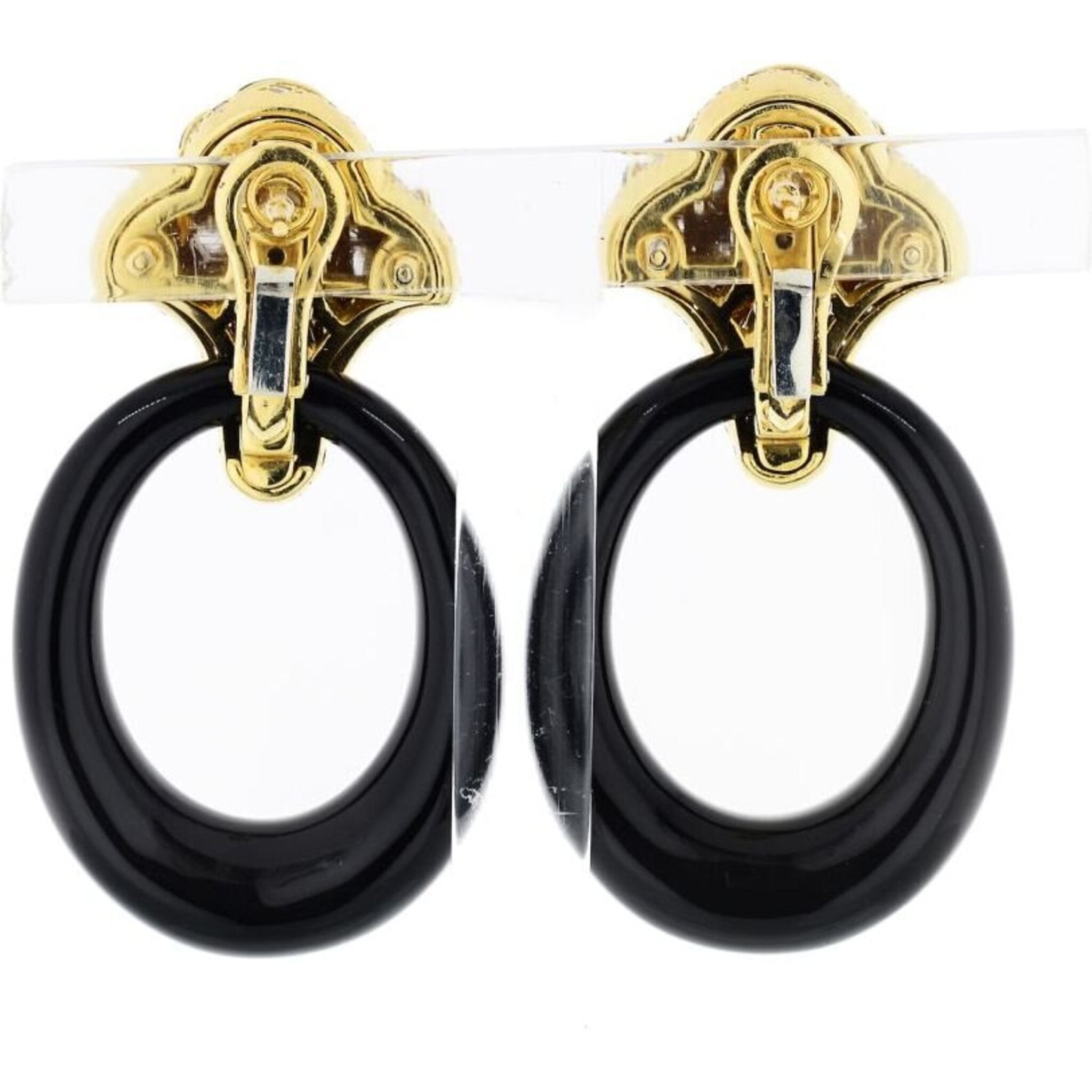 Marina B. - Diamond 18K Yellow Gold Black Onyx Door-Knocker