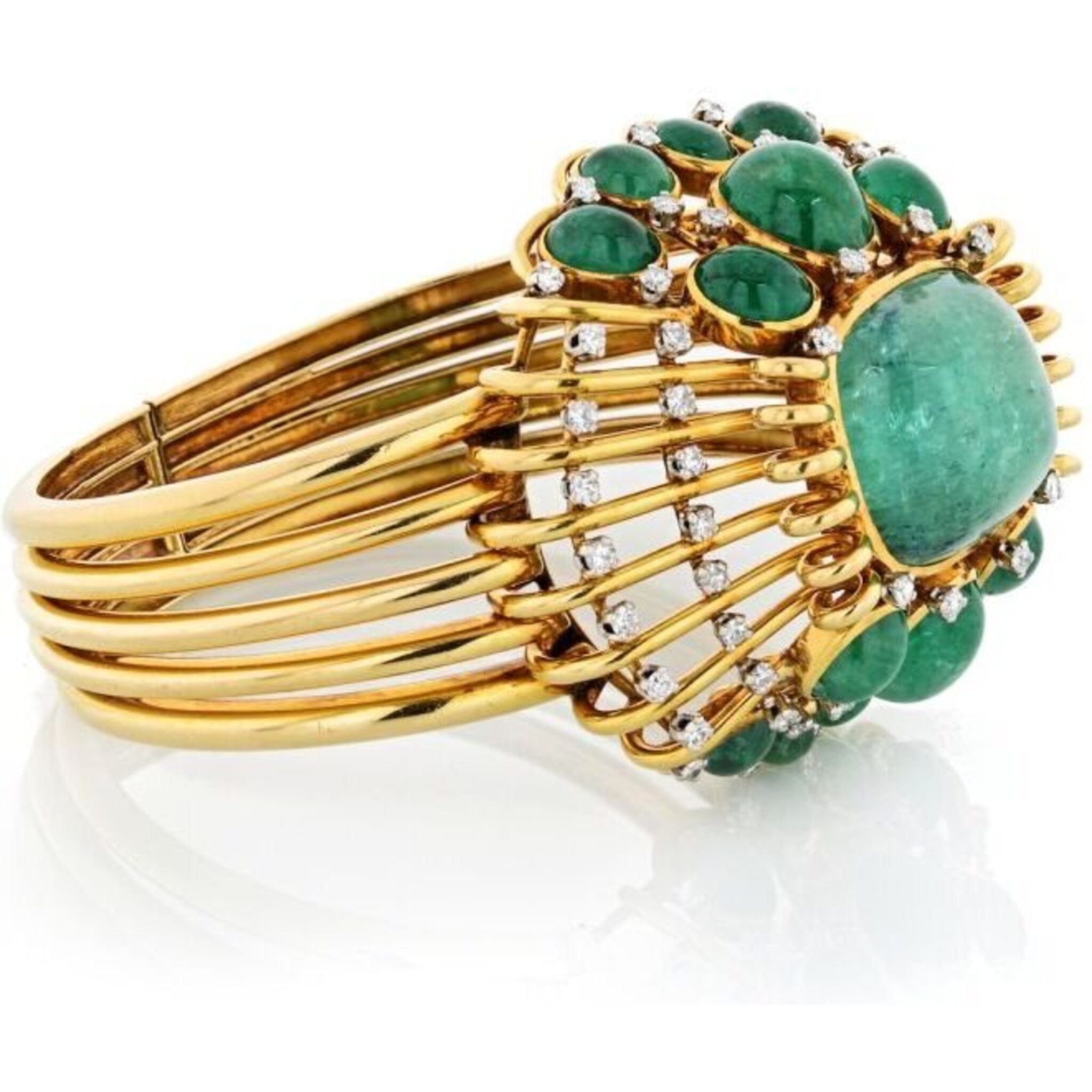 Polki Emerald Bracelet - Krishna Jewellers Pearls and Gems