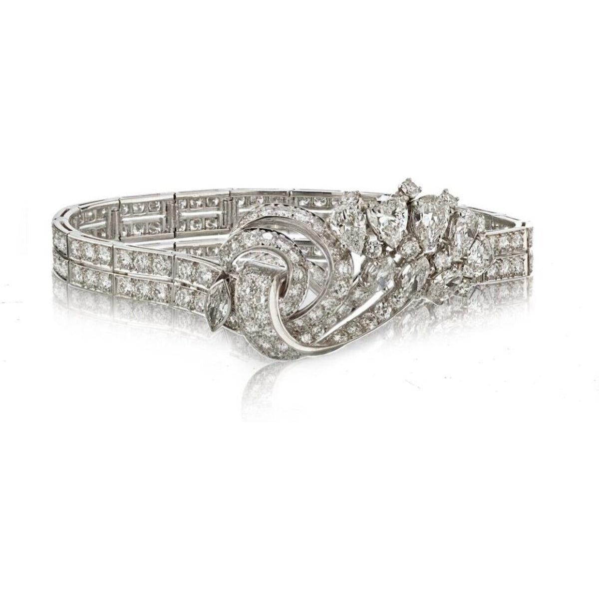 Mellerio - French Platinum Diamond Bracelet