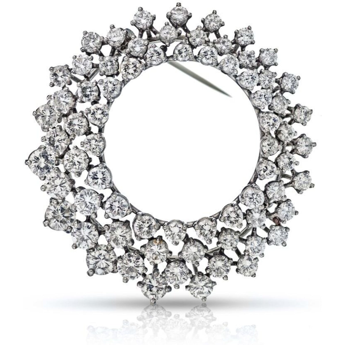 Oscar Heyman - Platinum Circular Diamond Brooch