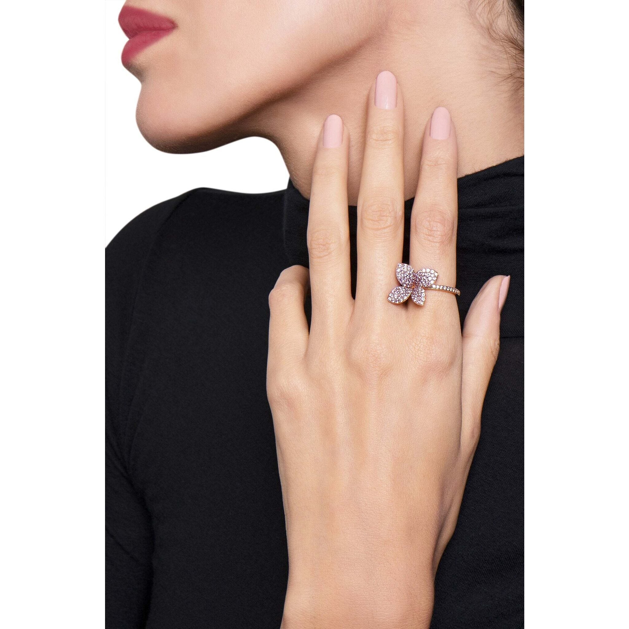 Pasquale Bruni - Amore Small Band Ring in 18k Rose Gold with White Dia –  Robinson's Jewelers