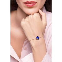 Pasquale Bruni  - Petit Joli Bracelet in 18k Rose Gold with Rock Crystal and Lapis Lazuli doublet, White and Champagne Diamonds