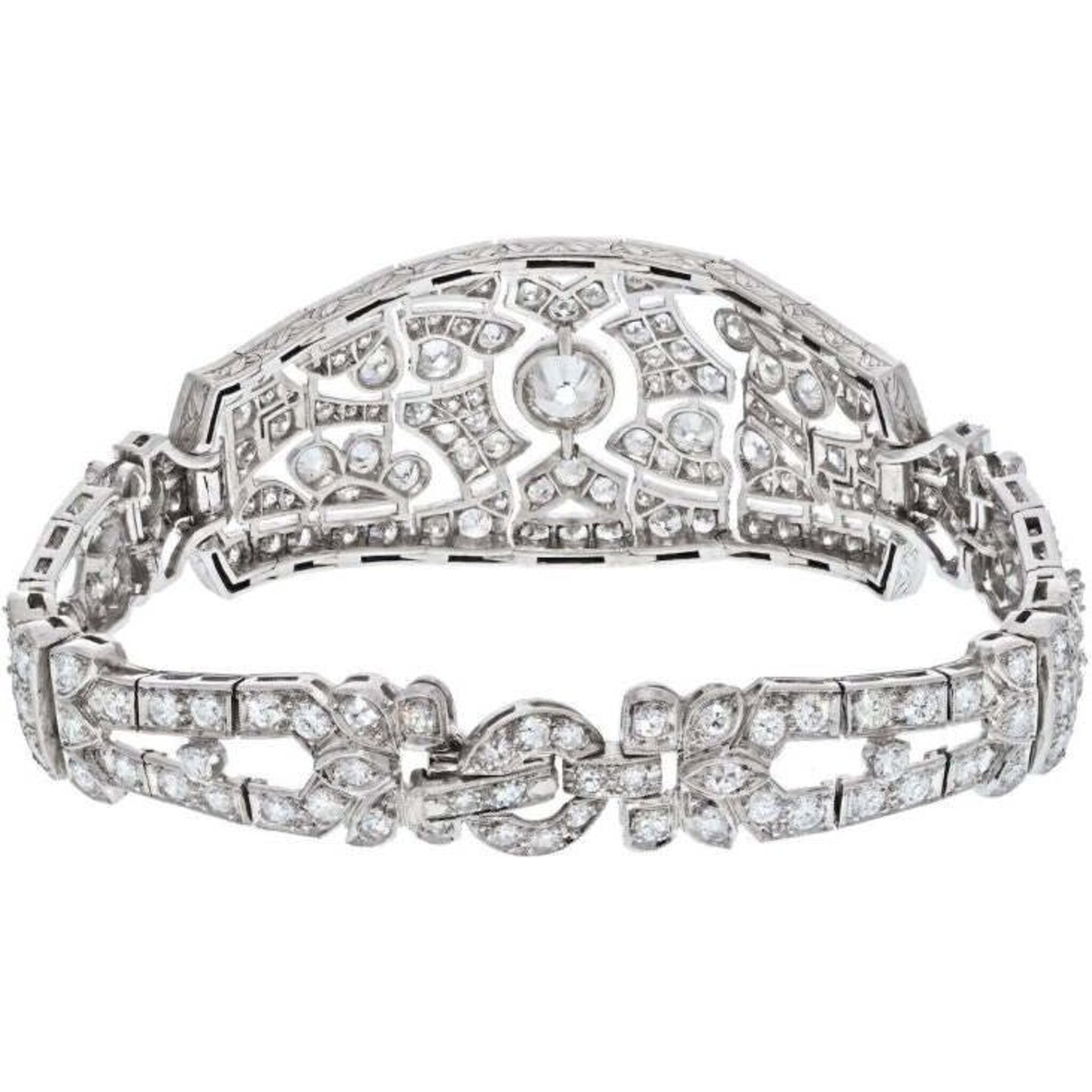 Art deco platinum hot sale diamond bracelet