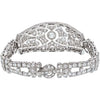 Platinum 12.00 Carat Art Deco Openwork Diamond Bracelet
