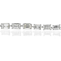 Platinum 12.53 Carat Total Weight Emerald Cut Diamond Bracelet