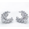 Platinum 13 Carat Cluster Diamond Earrings