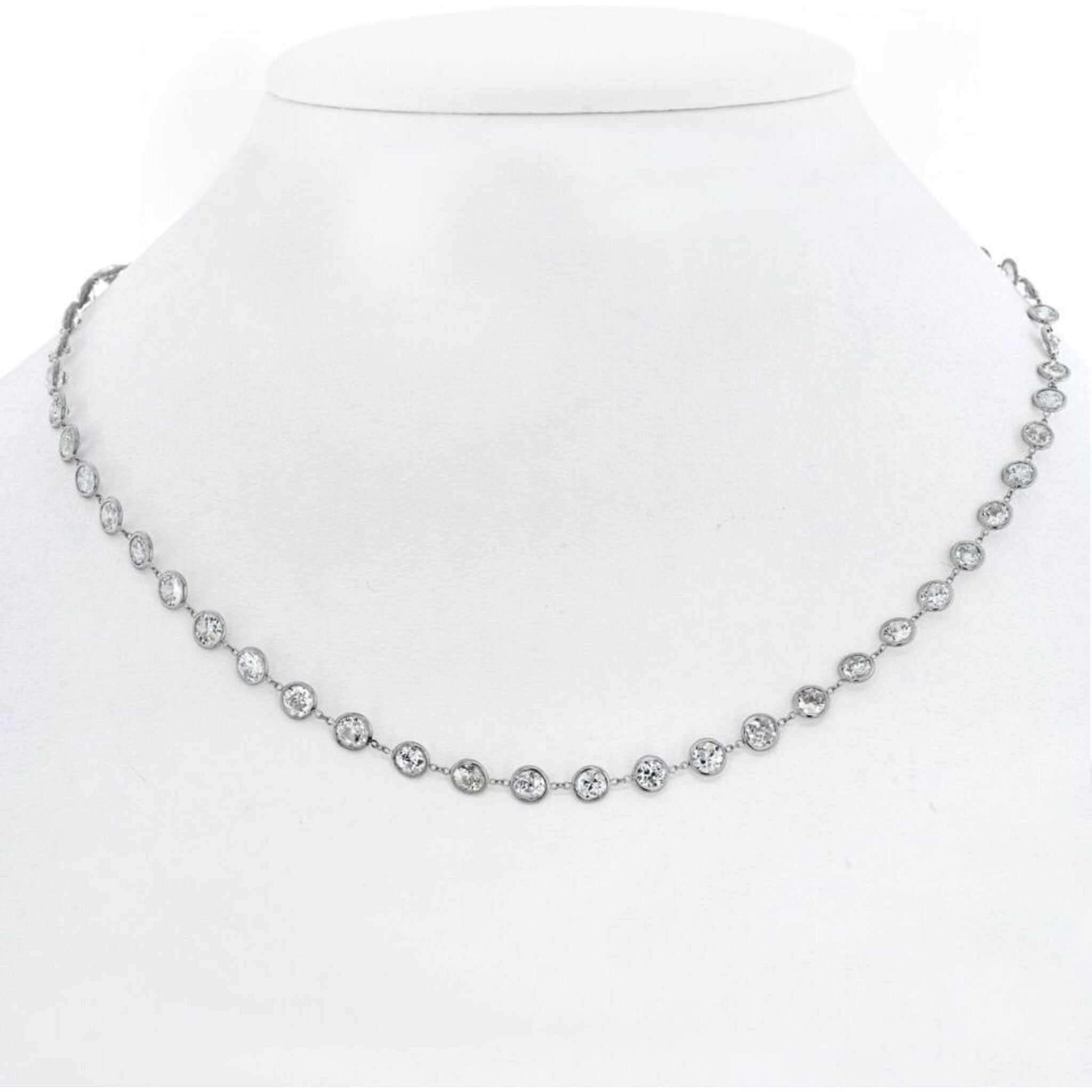 10k Rose Gold Tennis Necklace / Round Cut Diamond Necklace / Diamond Choker  Necklace / Women's Day Jewelry / Diamond Wedding Necklace - Etsy