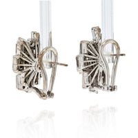Platinum 1960's Baguette Diamond Earrings
