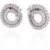 Platinum 30 Carat Marquise Diamond Swirl Earrings