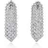 Platinum 35 Carats Cascading Round Diamond Waterfall Earrings