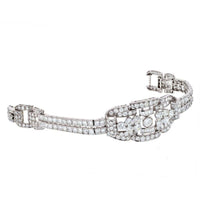 Platinum 35 Carats Diamond Deco Bracelet
