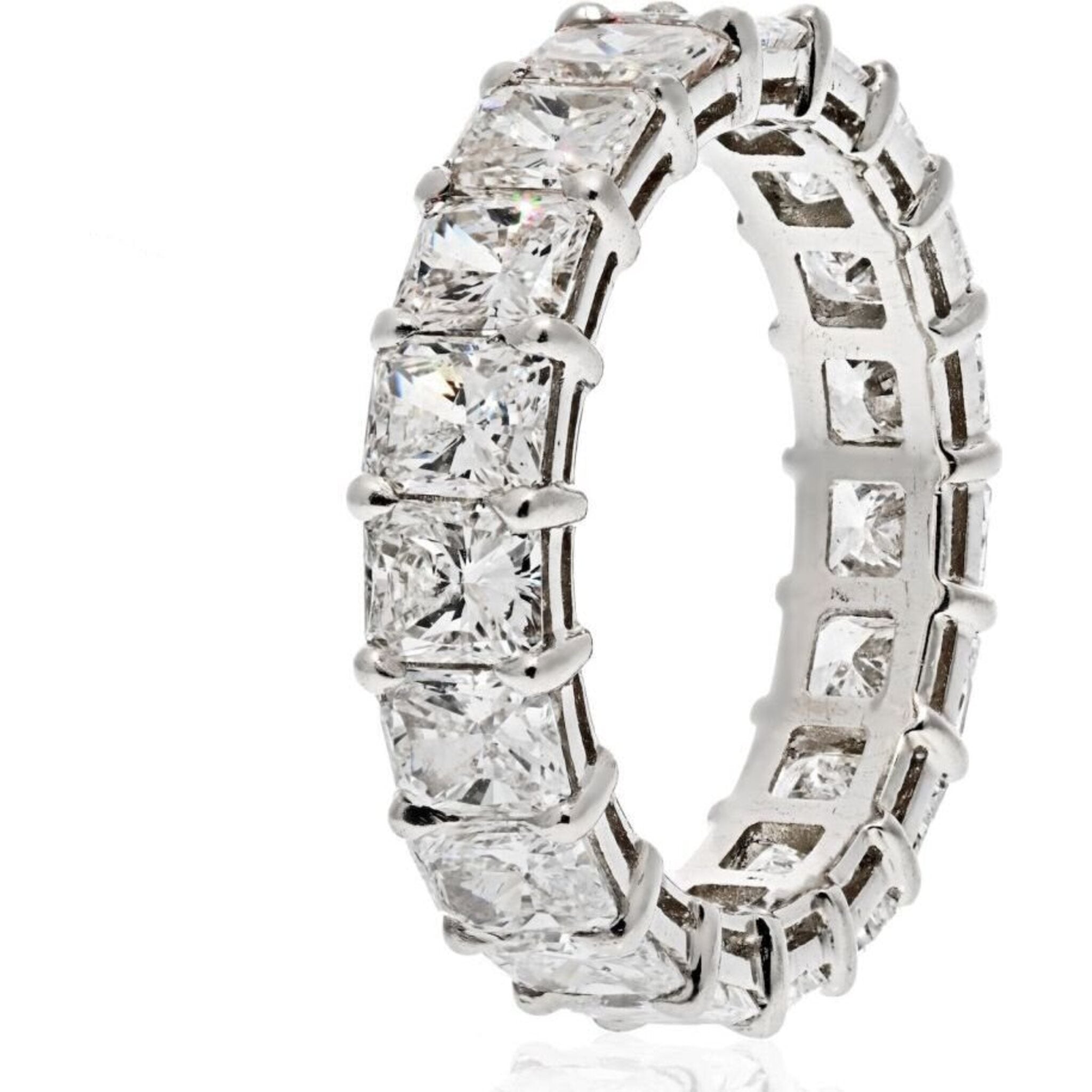 Platinum 0.95ct Emerald Cut Diamond Eternity Ring - Banks Lyon