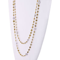 Platinum & 18K Yellow Gold 32 Carat 56 Inches Fancy Color And White Diamonds by the Yard Necklace