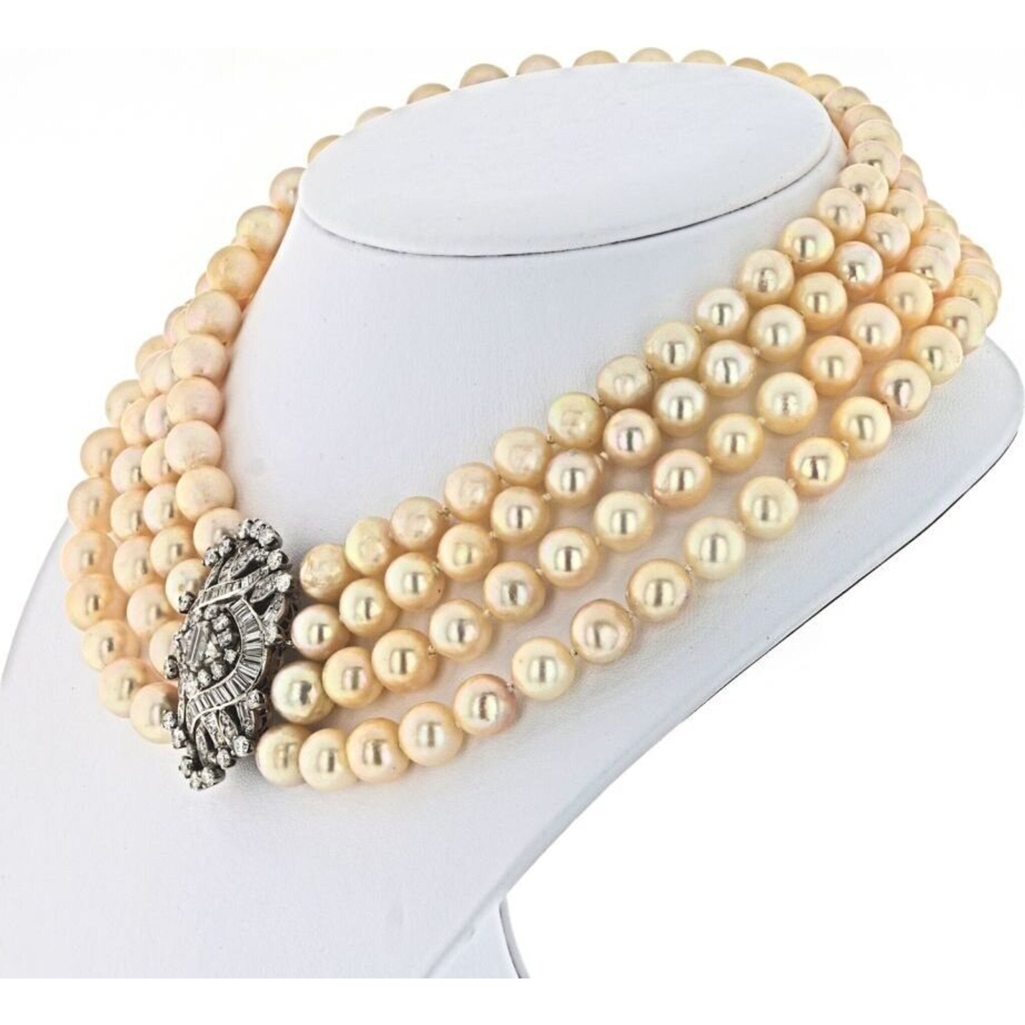 Pearl diamond deals choker necklace