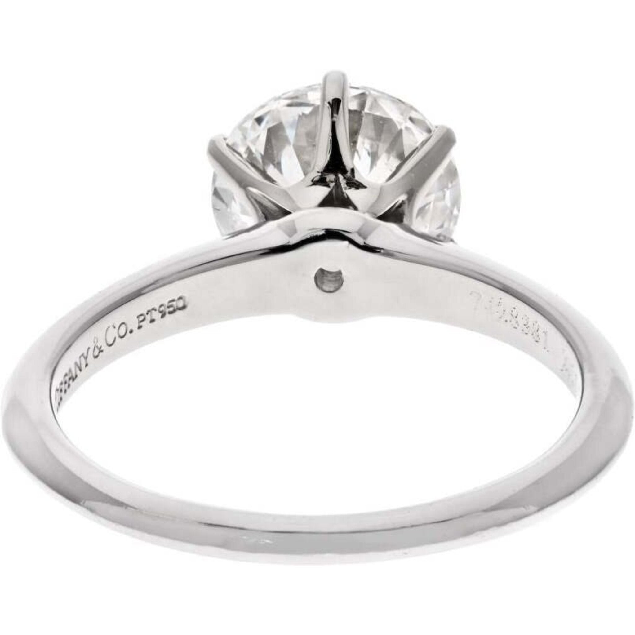 tiffany and co 211 carat f color vvs2 clarity six prong solitaire engagement ring rings tiffany and co a72635 4