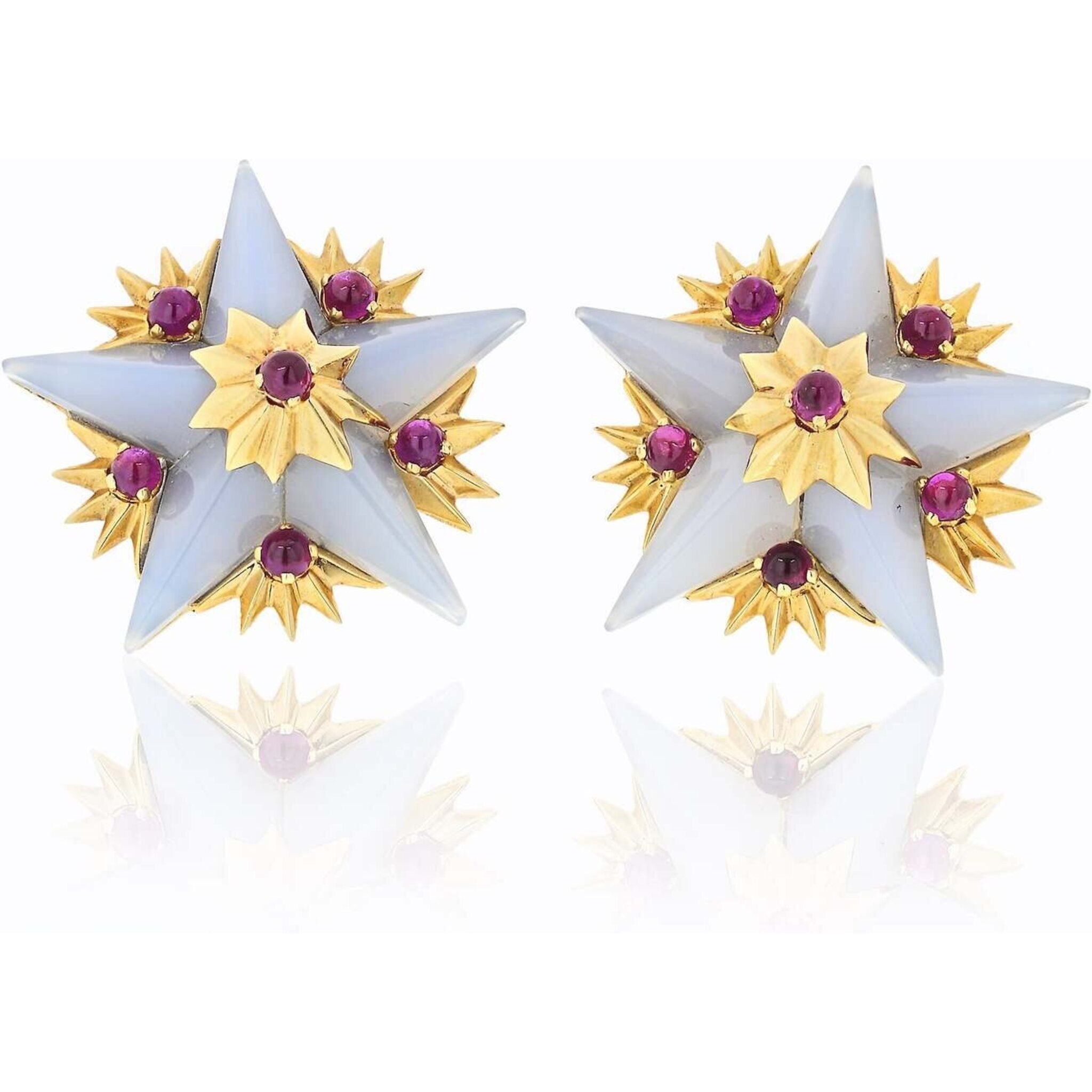 Ruby on sale star earrings