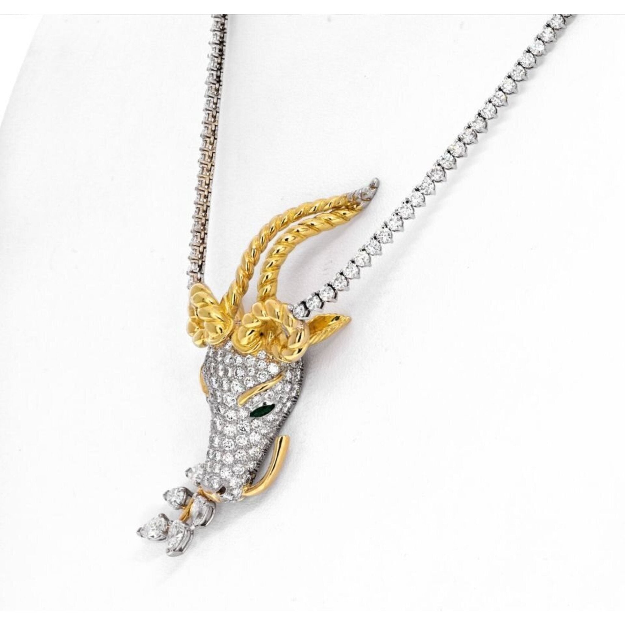 Tiffany & Co. 18K White Gold Signature Pearl Diamond Pendant Necklace