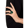 Pasquale Bruni  - Ton Joli Ring in 18k Rose Gold with Green Agate, White and Champagne Diamonds