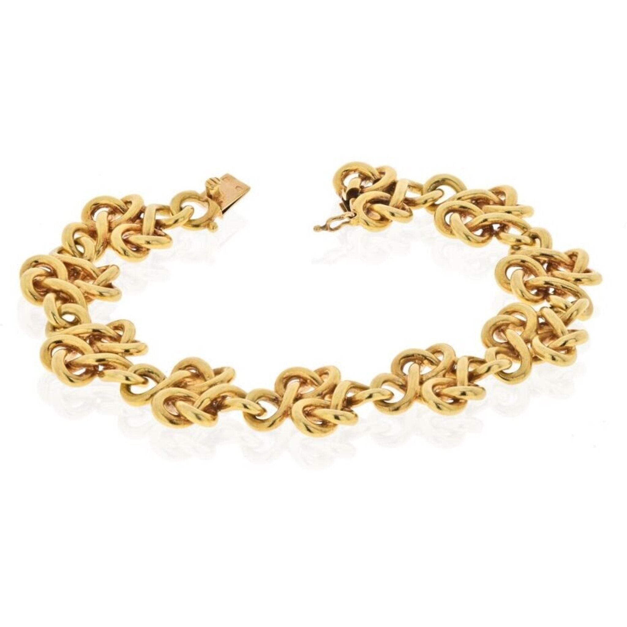 Van Cleef & Arpels - 18K Yellow Gold Delicate Braided Open Link Bracelet