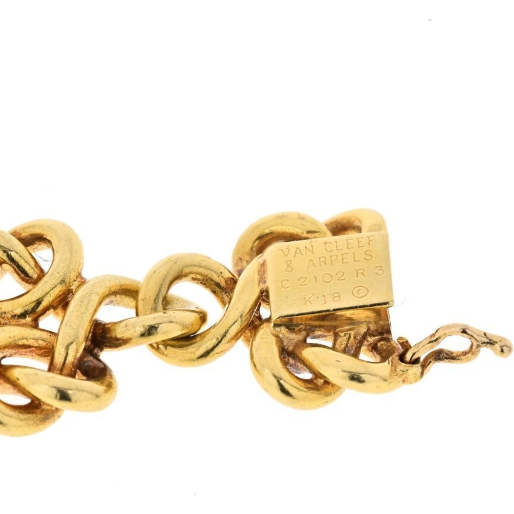 Van Cleef & Arpels - 18K Yellow Gold Delicate Braided Open Link Bracelet