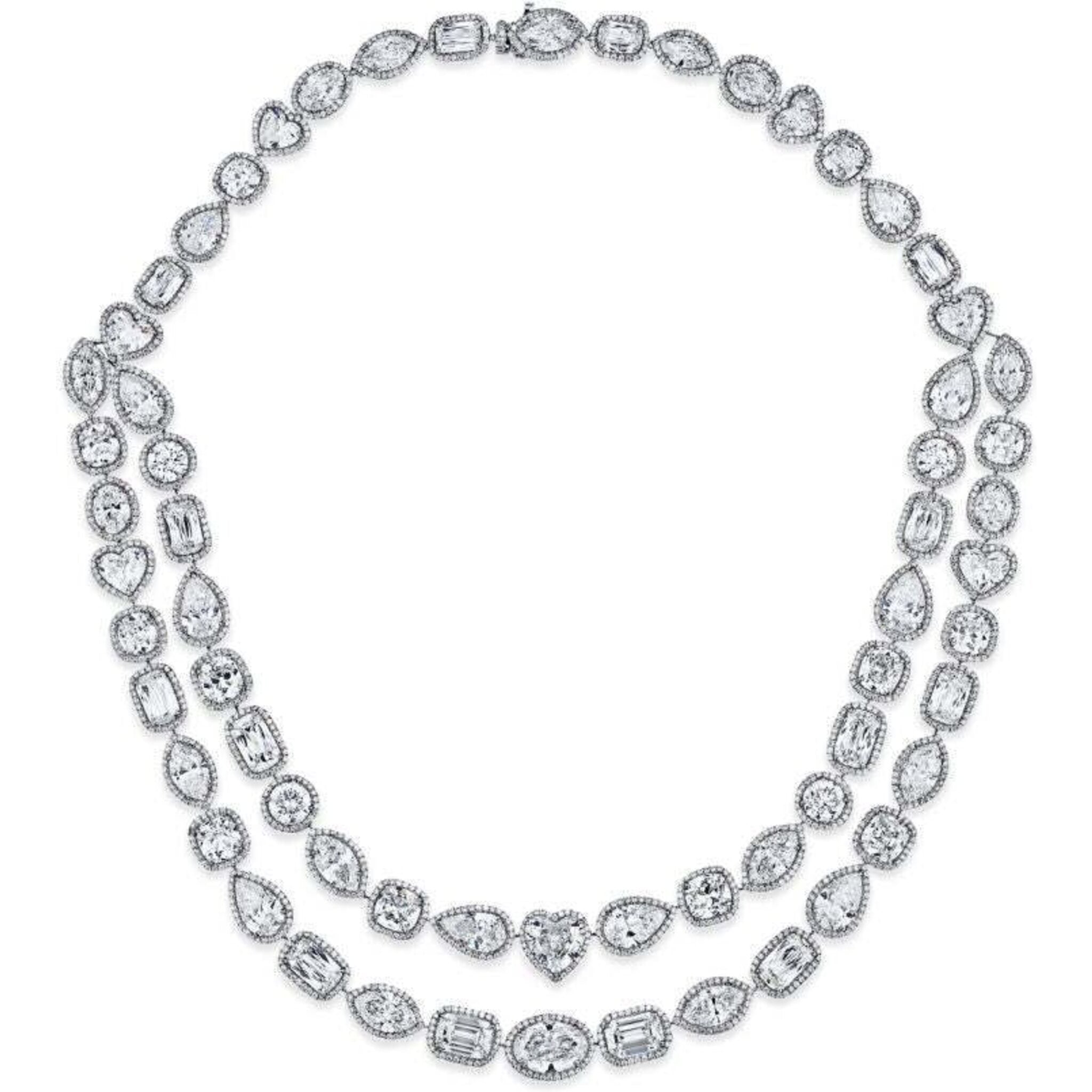 Pavé-Set Diamond Infinity Necklace In 10K White Gold (0.08 ct tw) –  Ann-Louise Jewellers